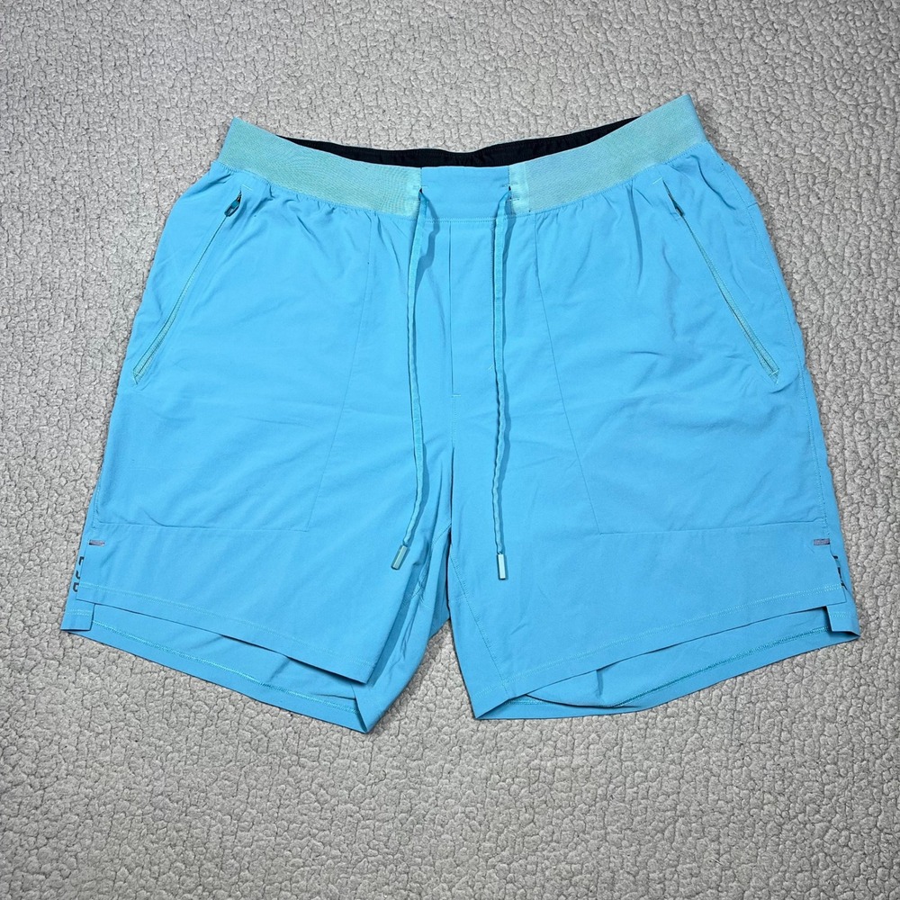 Lululemon Pace Breaker Shorts Men XL 7" Linerless Workout Gym Blue